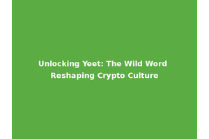 Unlocking Yeet: The Wild Word Reshaping Crypto Culture
