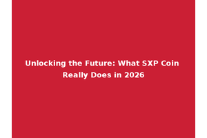 Unlocking the Future: What SXP Coin Really Does in 2026