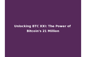 Unlocking BTC XXI: The Power of Bitcoin's 21 Million