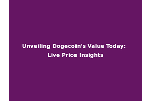 Unveiling Dogecoin's Value Today: Live Price Insights