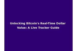 Unlocking Bitcoin's Real-Time Dollar Value: A Live Tracker Guide