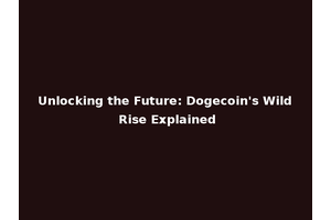 Unlocking the Future: Dogecoin's Wild Rise Explained