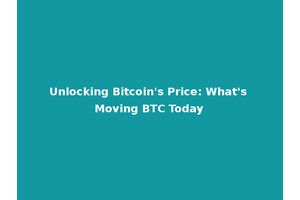 Unlocking Bitcoin's Price: What's Moving BTC Today