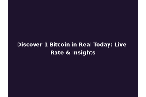 Discover 1 Bitcoin in Real Today: Live Rate & Insights