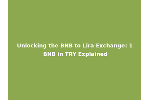 Unlocking the BNB to Lira Exchange: 1 BNB in TRY Explained