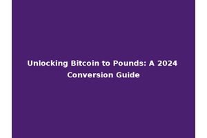 Unlocking Bitcoin to Pounds: A 2024 Conversion Guide
