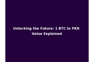 Unlocking the Future: 1 BTC to PKR Value Explained