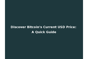 Discover Bitcoin's Current USD Price: A Quick Guide