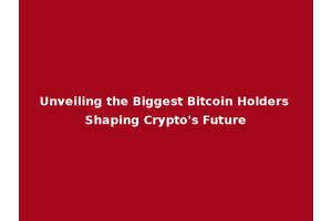 Unveiling the Biggest Bitcoin Holders Shaping Crypto's Future
