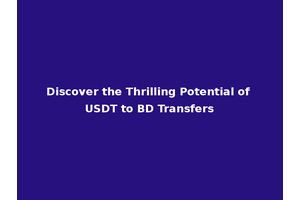 Discover the Thrilling Potential of USDT to BD Transfers