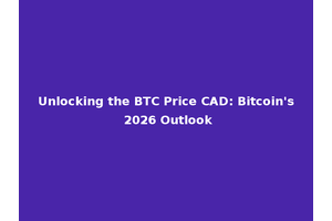 Unlocking the BTC Price CAD: Bitcoin's 2026 Outlook