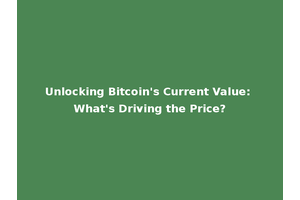 Unlocking Bitcoin's Current Value: What's Driving the Price?