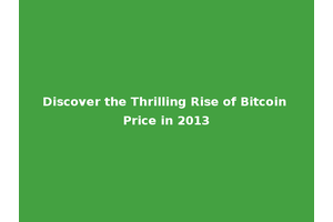 Discover the Thrilling Rise of Bitcoin Price in 2013