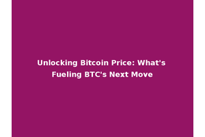 Unlocking Bitcoin Price: What's Fueling BTC's Next Move
