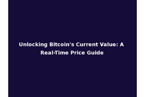 Unlocking Bitcoin's Current Value: A Real-Time Price Guide