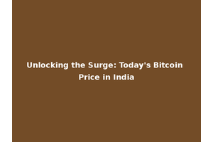 Unlocking the Surge: Today's Bitcoin Price in India