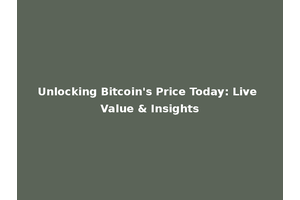Unlocking Bitcoin's Price Today: Live Value & Insights
