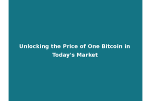 Unlocking the Price of One Bitcoin in Today's Market