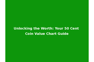 Unlocking the Worth: Your 50 Cent Coin Value Chart Guide