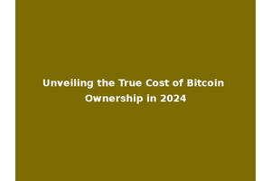 Unveiling the True Cost of Bitcoin Ownership in 2024