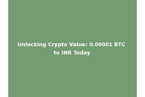 Unlocking Crypto Value: 0.00001 BTC to INR Today