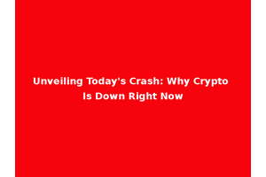 Unveiling Today's Crash: Why Crypto Is Down Right Now