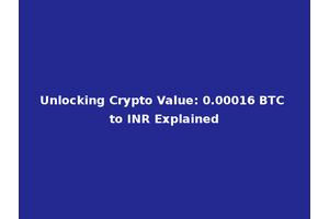 Unlocking Crypto Value: 0.00016 BTC to INR Explained