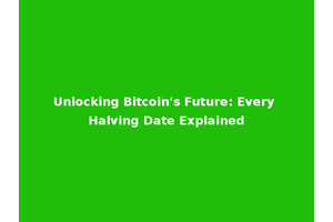 Unlocking Bitcoin's Future: Every Halving Date Explained
