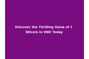 Discover the Thrilling Value of 1 Bitcoin in VND Today