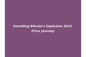 Unveiling Bitcoin's Explosive 2013 Price Journey