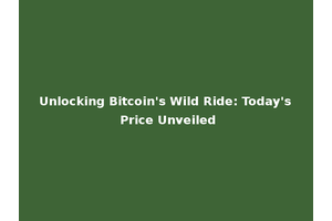 Unlocking Bitcoin's Wild Ride: Today's Price Unveiled