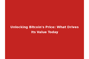 Unlocking Bitcoin's Price: What Drives Its Value Today
