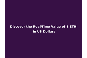 Discover the Real-Time Value of 1 ETH in US Dollars