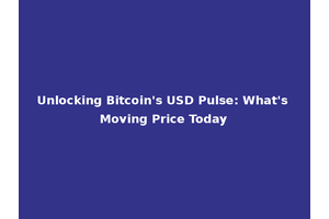 Unlocking Bitcoin's USD Pulse: What's Moving Price Today