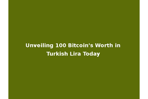 Unveiling 100 Bitcoin's Worth in Turkish Lira Today