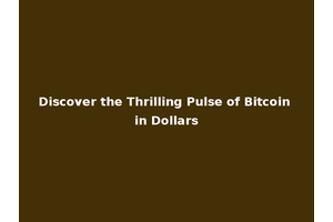Discover the Thrilling Pulse of Bitcoin in Dollars