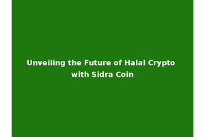Unveiling the Future of Halal Crypto with Sidra Coin