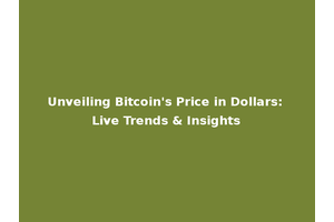 Unveiling Bitcoin's Price in Dollars: Live Trends & Insights