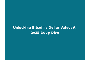 Unlocking Bitcoin's Dollar Value: A 2025 Deep Dive