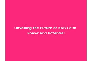 Unveiling the Future of BNB Coin: Power and Potential