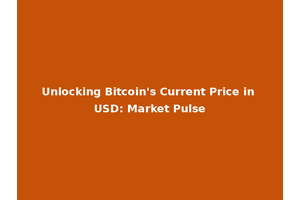Unlocking Bitcoin's Current Price in USD: Market Pulse