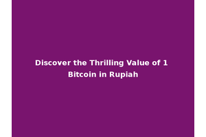 Discover the Thrilling Value of 1 Bitcoin in Rupiah