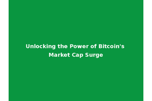 Unlocking the Power of Bitcoin's Market Cap Surge