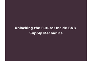 Unlocking the Future: Inside BNB Supply Mechanics